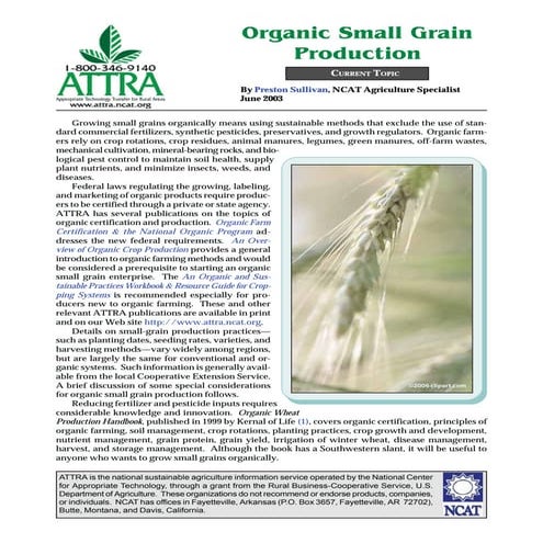 Organic Small Grain Production
