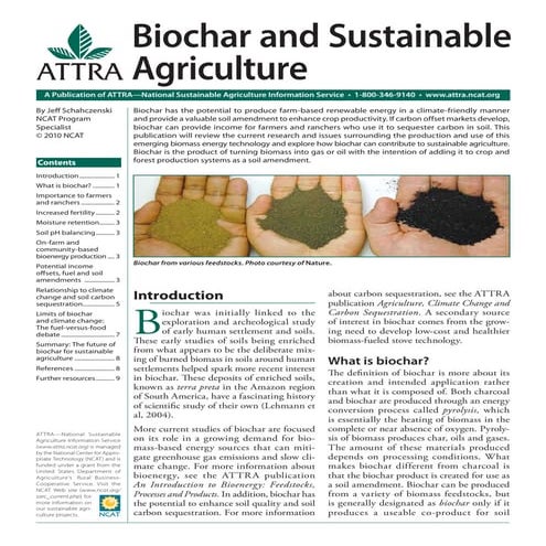 Biochar and Sustainable Agriculture