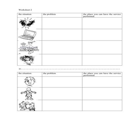 At your service lesson plan worksheet 2
