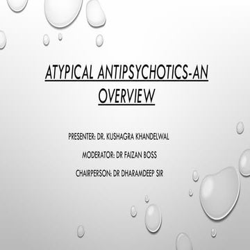 Second and third generation antipsychotics | PPTX