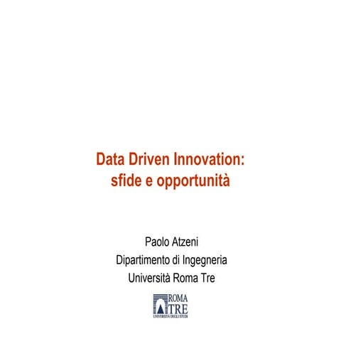 Data Driven Innovation: sfide e opportunità