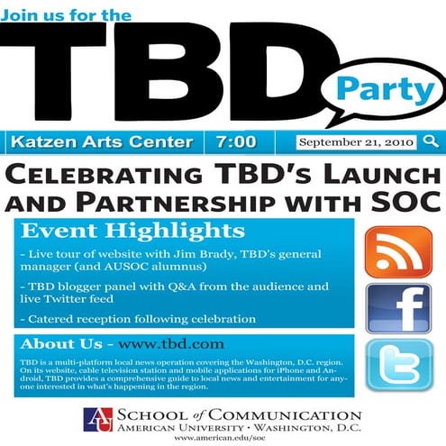 TBD Program/Party at AU