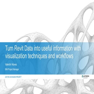 Turn Revit data into useful information with visualization techniques and wor...