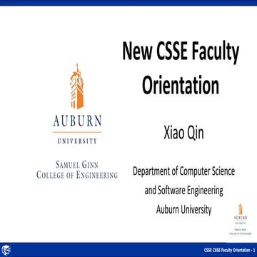 Auburn csse faculty orientation