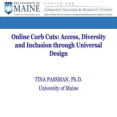Online Curb Cuts - AUCD Presentation