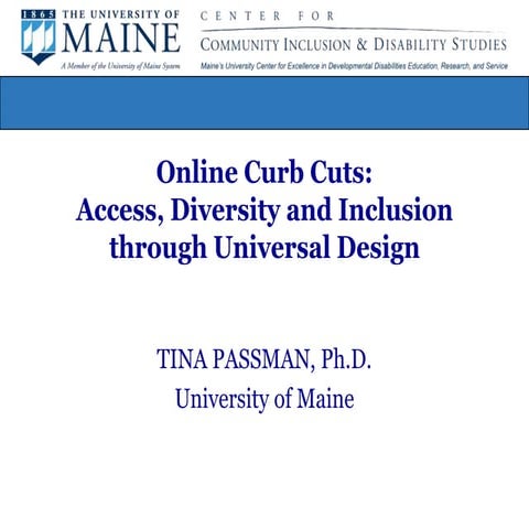 Online Curbcuts - AUCD presentation