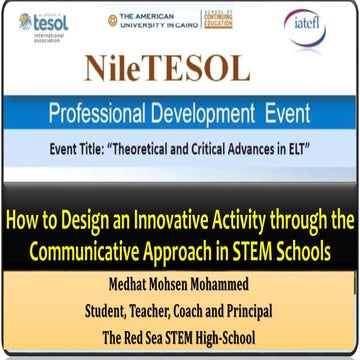 English at STEM, NileTESOL, Qena