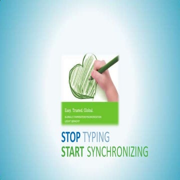 GS1 GDSN: Stop Typing. Start Synchronizing!