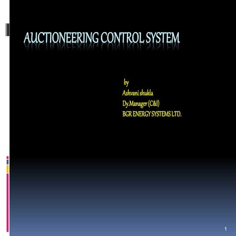 Auctioneering control system