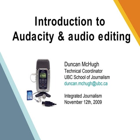 Audacity and Audio Editing