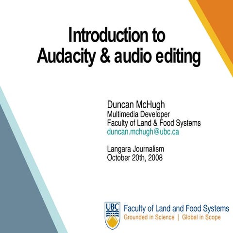 Langara Audacity workshop