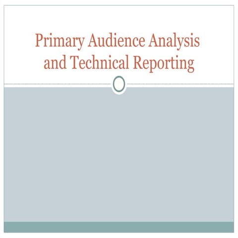 Audience Analysis