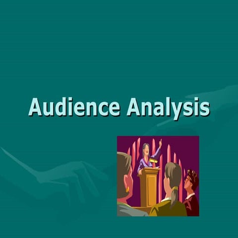 Audience analysis