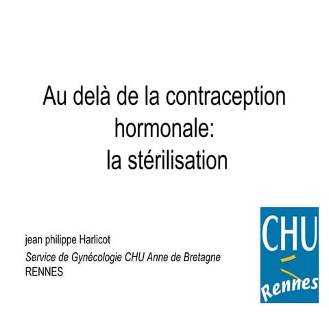 Au dela de la contraception.jph intervention realisée au congres gynecol