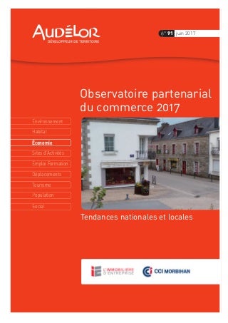 Observatoire partenarial du commerce 2017. Tendances nationales et locales au pays de Lorient. Communication AudeLor n°91, juin 2017