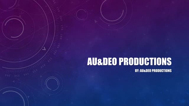 Au&amp;deo productions