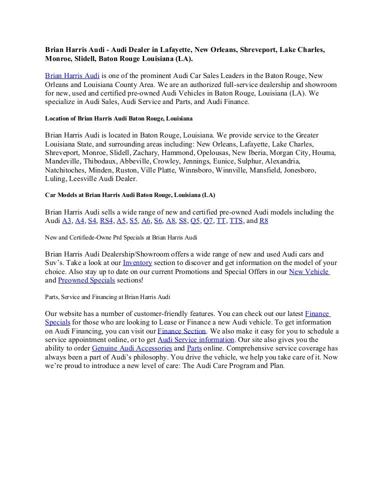 Audi Dealer Baton Rouge