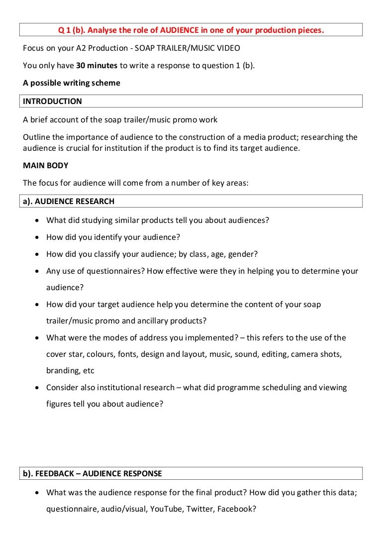 Audience awareness example image