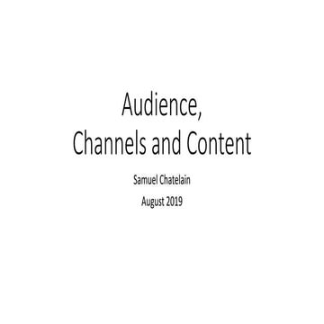 Audience channel-content