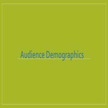 Audience demographics