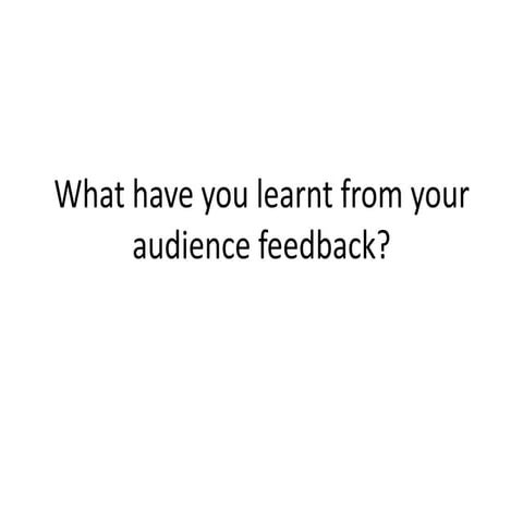 Audience evaluation
