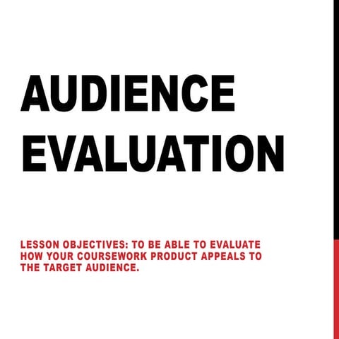 AS Evaluation - Target Audience