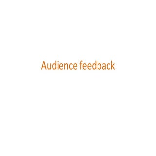 Audience feedback123333
