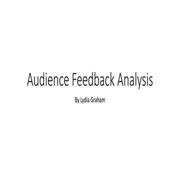 Audience feedback analysis
