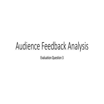 Audience feedback analysis