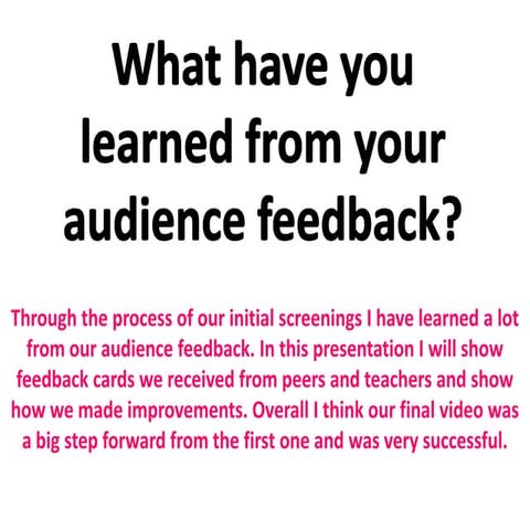 Short film self assessment | PDF