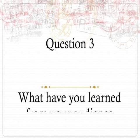 Audience feedback powerpoint