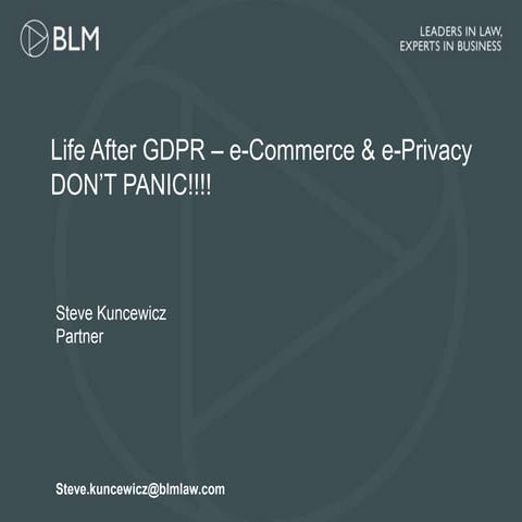 Life after GDPR: ecommerce and eprivacy