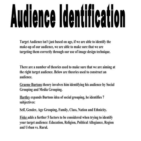 Audience identification
