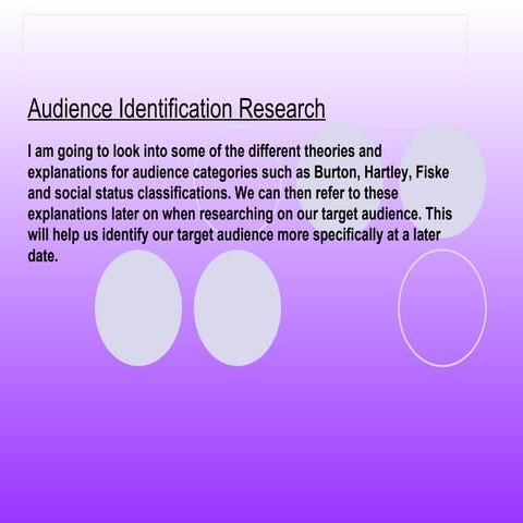 Audience identification research