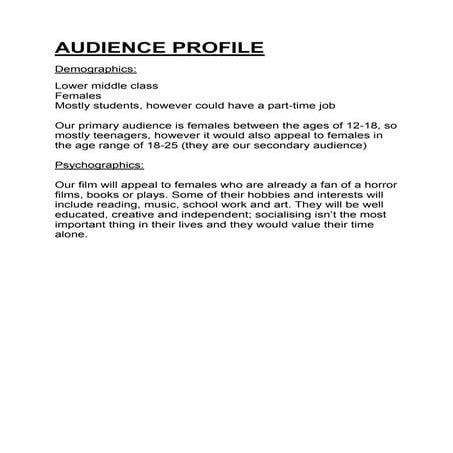Audience Profile