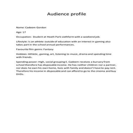 Audience profile 