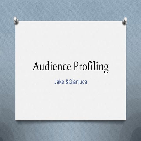 Audience profiling
