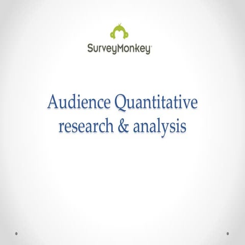 Audience Quantitative Research & Analysis