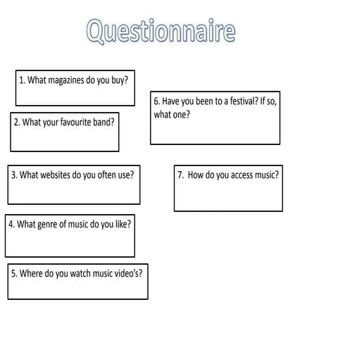 Audience questionnaire
