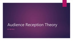 Stuart Hall’s Reception Theory | PPT