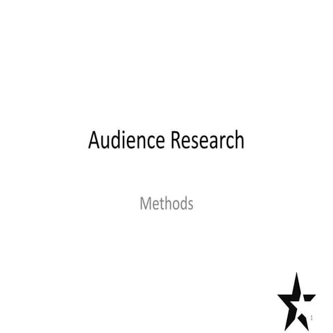 Audience research