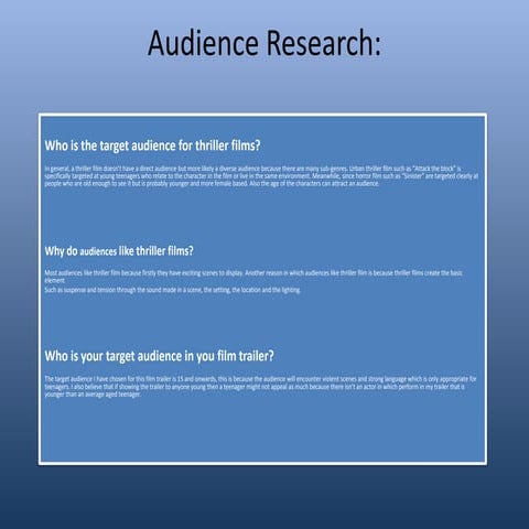 Audience research