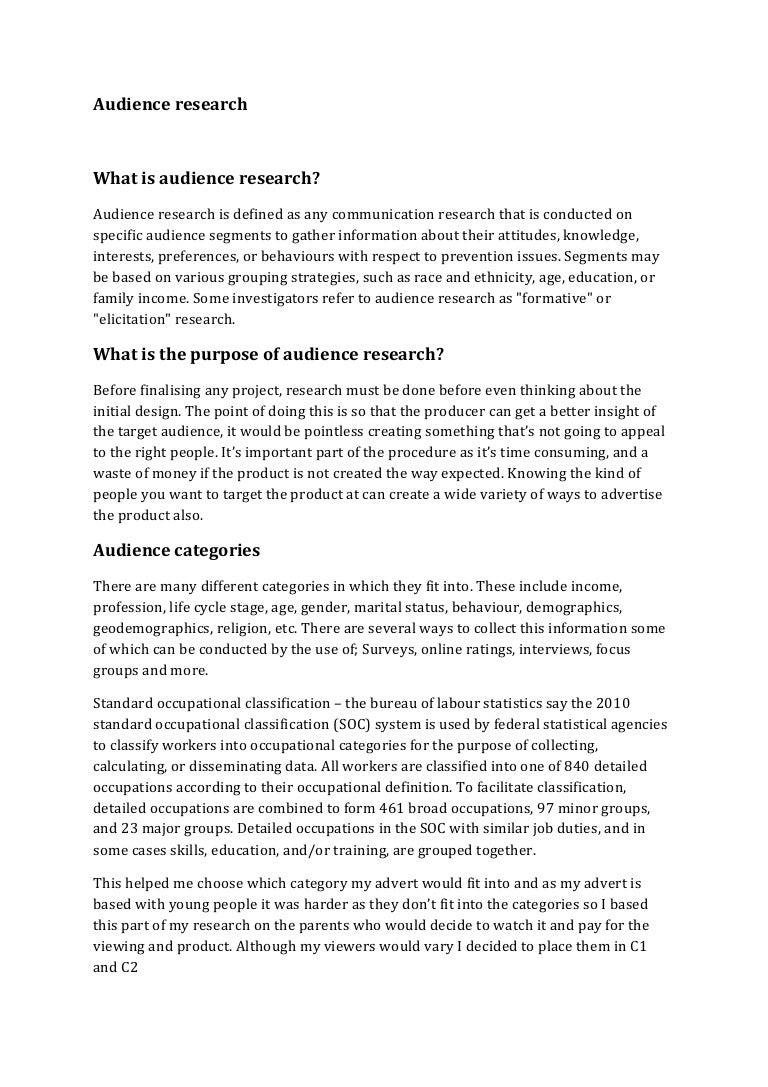 Research paper audience image