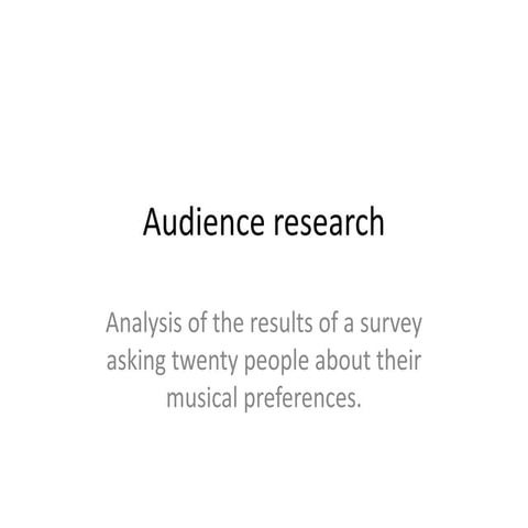 Audience research