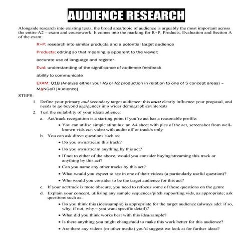 MVid Audience research
