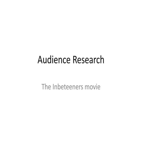 Audience research