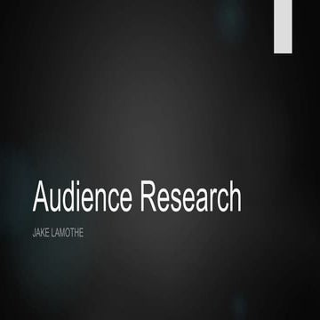 Audience research