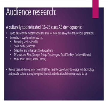 Audience research
