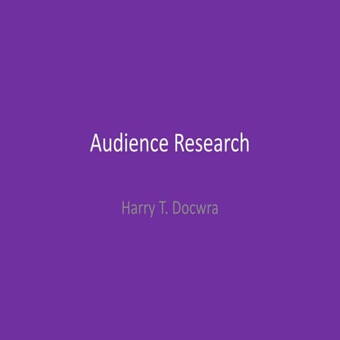 Audience research