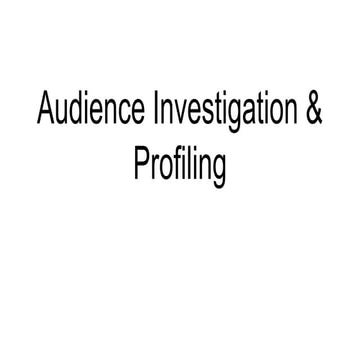 Audience research